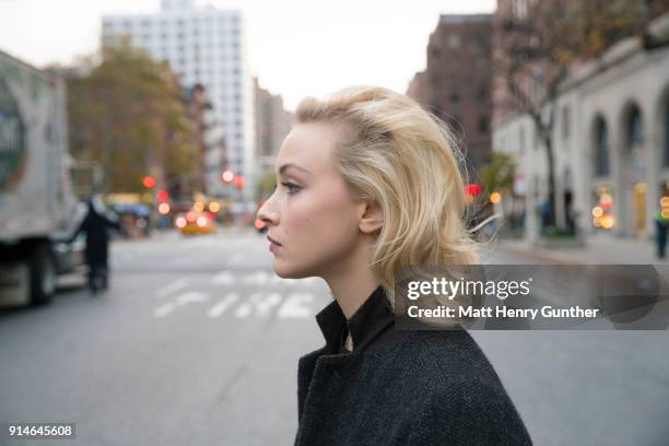 Actress Sarah Gadon is photographed for Crush Fanzine on November 11, 2015 in New York City.