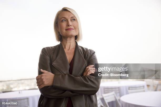 Tosca Musk, founder of PassionFlix Inc., stands for a photograph during the Digital Entertainment World conference in Marina Del Rey, California,...