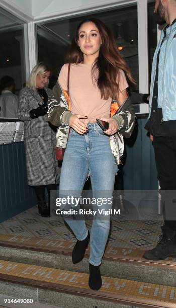 Danielle Peazer attends by CHLOE restaurant opening at Drury House on February 5, 2018 in London, England.