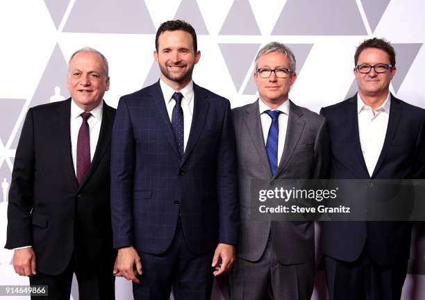 Visual effects artists Joe Letteri, Dan Lemmon, Daniel Barrett and Joel Whist attend the 90th Annual Academy Awards Nominee Luncheon at The Beverly...