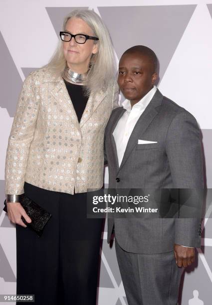 Producer Joslyn Barnes and director Yance Ford attend the 90th Annual Academy Awards Nominee Luncheon at The Beverly Hilton Hotel on February 5, 2018...