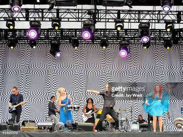 The B-52s perform on day 3 of the Austin City Limits Music Festival at Zilker Park on October 4, 2009 in Austin, Texas.