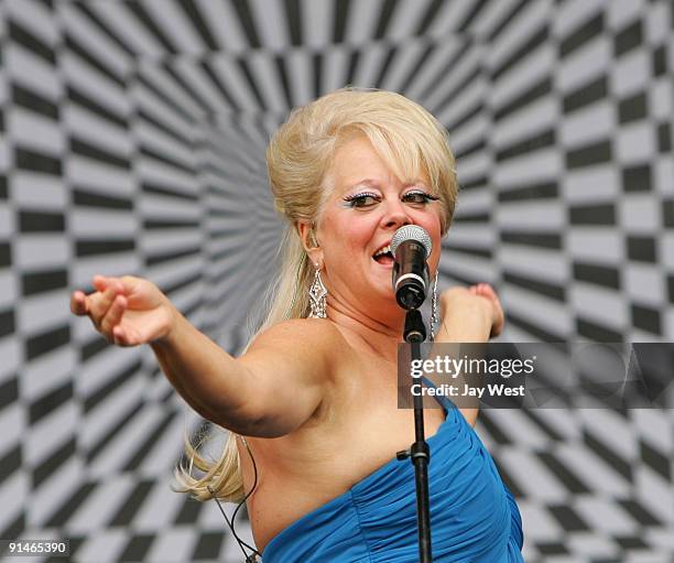 Cindy Wilson of The B-52s performs on day 3 of the Austin City Limits Music Festival at Zilker Park on October 4, 2009 in Austin, Texas.