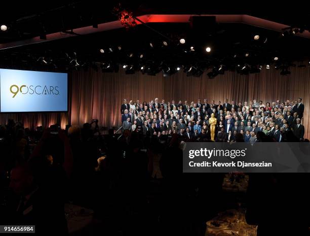 Oscar nominees including Steven Spielberg, Guillermo del Toro, Gary Oldman, Timothee Chalamet, Daniel Kaluuya, Sally Hawkins, Margot Robbie, Saoirse...