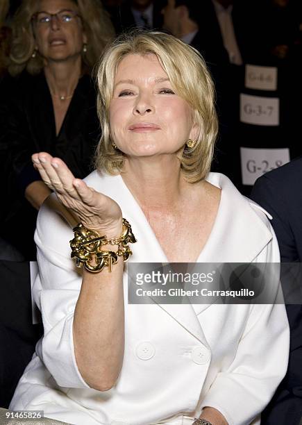 Martha Stewart attends Chado Ralph Rucci Spring 2010 during Mercedes-Benz Fashion Week at Bryant Park on September 12, 2009 in New York City.