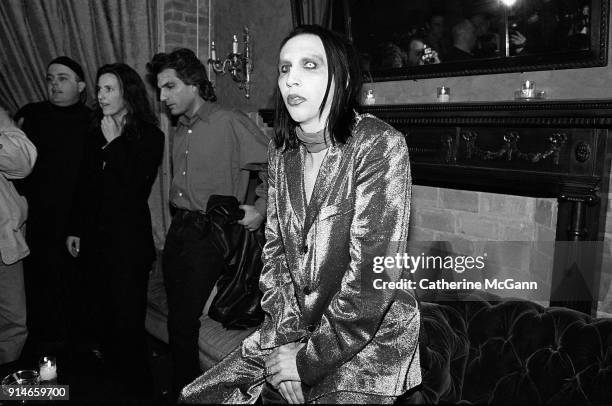Party celebrating publication of Marilyn Manson’s book “The Long Hard Road Out of Hell”. Pictured in New York City, NY. Pictured: Marilyn Manson.