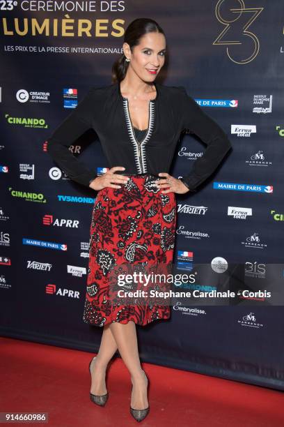 Elisa Tovati attends the 23rd Lumieres Award Ceremony at Institut du Monde Arabe on February 5, 2018 in Paris, France.