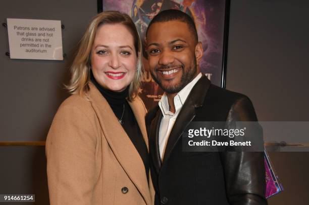 Chloe Tangney and JB Gill attend the press night after party for "Cirque Berserk!" at The Peacock Theatre on February 5, 2018 in London, England.