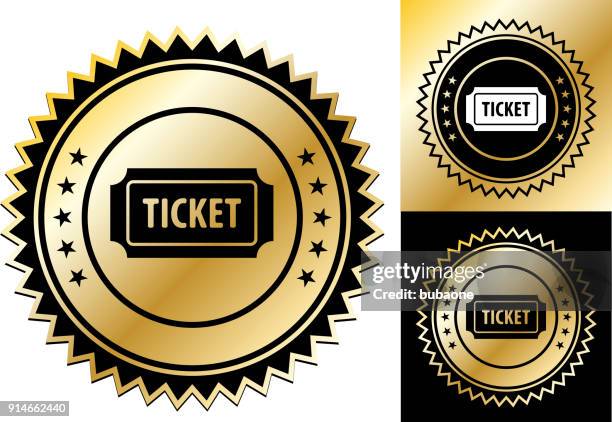 control ticket. - gold ticket stock illustrations