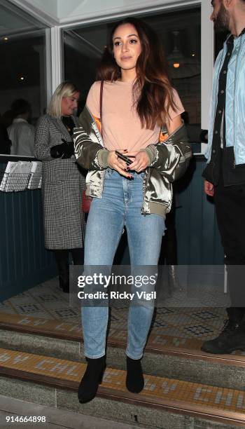 Danielle Peazer attends by CHLOE restaurant opening at Drury House on February 5, 2018 in London, England.