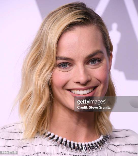 Margot Robbie arrives at the 90th Annual Academy Awards Nominee Luncheon at The Beverly Hilton Hotel on February 5, 2018 in Beverly Hills, California.