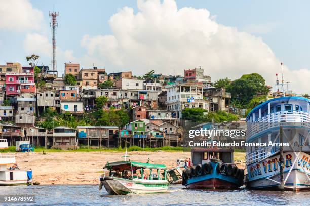 travelling by boat on the rio negro, amazonas - manaus stock pictures, royalty-free photos & images