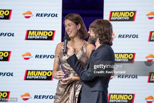 Garbiñe Muguruza receives the best sportwoman of the year award during the 70th Mundo Deportivo Gala on February 5, 2018 in Barcelona, Spain.