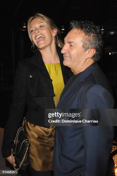 Estelle Lefebure and Saverio Moschillo attend the John Richmond Cocktail party as part of the Paris Womenswear Fashion Week at the John Richmond...