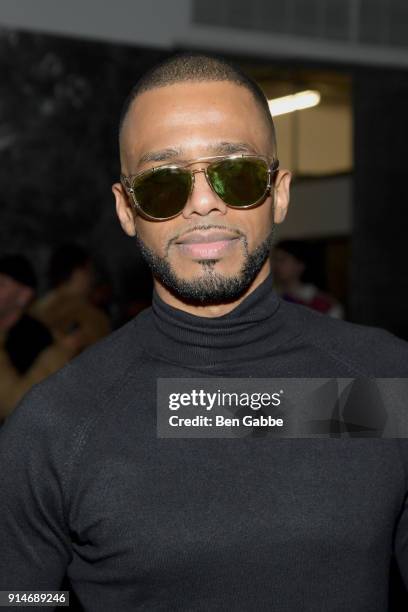 Actor Eric West attends the Todd Snyder fashion show during New York Fashion Week at Pier 59 on February 5, 2018 in New York City.