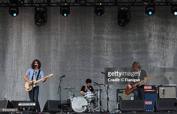 Arctic Monkeys performs during Day 3 of the 2009 Austin City Limits Music Festival at Zilker Park on October 4, 2009 in Austin, Texas.