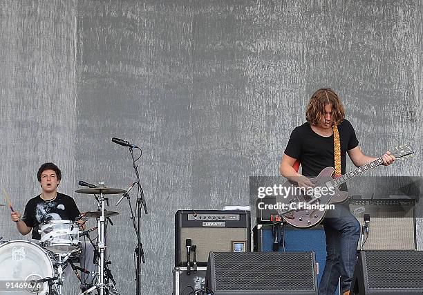 Arctic Monkeys performs during Day 3 of the 2009 Austin City Limits Music Festival at Zilker Park on October 4, 2009 in Austin, Texas.