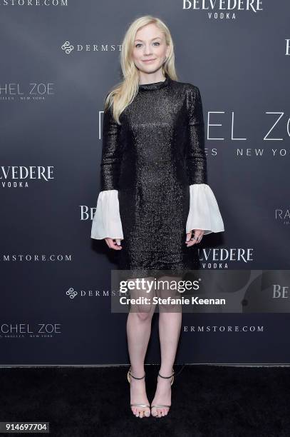 Emily Kinney attends Rachel Zoe Fall 2018 LA Presentation on February 5, 2018 at The Jeremy Hotel in West Hollywood, California.