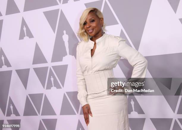 Actor/singer Mary J. Blige attends the 90th Annual Academy Awards Nominee Luncheon at The Beverly Hilton Hotel on February 5, 2018 in Beverly Hills,...