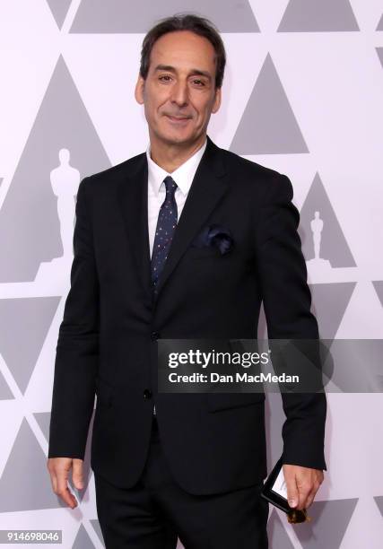 Composer Alexandre Desplat attends the 90th Annual Academy Awards Nominee Luncheon at The Beverly Hilton Hotel on February 5, 2018 in Beverly Hills,...