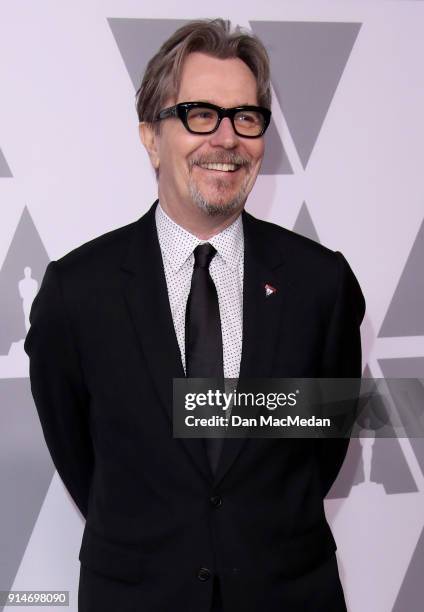 Actor Gary Oldman attends the 90th Annual Academy Awards Nominee Luncheon at The Beverly Hilton Hotel on February 5, 2018 in Beverly Hills,...