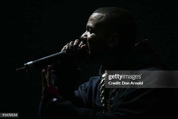 Rapper The Game, also known as Jayceon Terrell Taylor, performs on stage in concert at Luna Park on August 8, 2009 in Sydney, Australia.