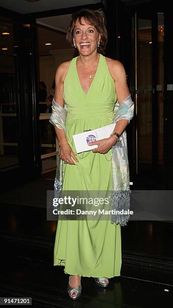 Esther Rantzen is seen leaving the Pride of Britain Awards at the Grosvenor House Hotel on October 5, 2009 in London, England.