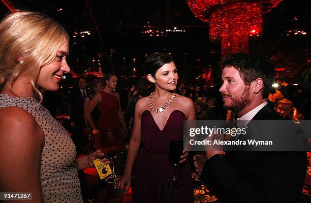 Chloe Sevigny, Ginnifer Goodwin and Kevin Connolly attend HBO's post Emmy Awards reception at the Pacific Design Center on September 20, 2009 in West...