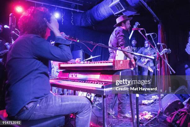 Nathaniel Rateliff and the Night Sweats perform during an EndSession hosted by 107.7 The End at Chop Suey on February 5, 2018 in Seattle, Washington.