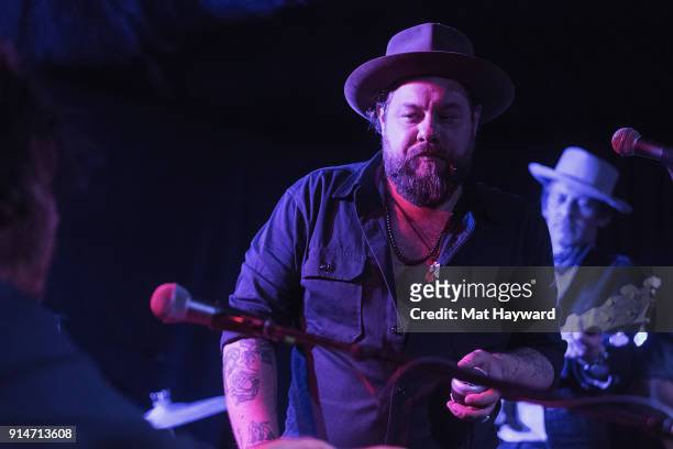 Nathaniel Rateliff and the Night Sweats perform during an EndSession hosted by 107.7 The End at Chop Suey on February 5, 2018 in Seattle, Washington.