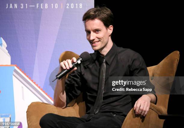 Special effects make-up artist Arjen Tuiten speaks onstage at the Variety Artisan's Awards during The 33rd Santa Barbara International Film Festival...