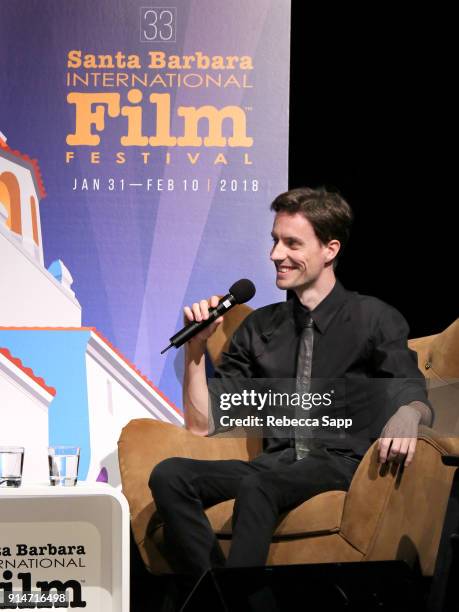 Special effects make-up artist Arjen Tuiten speaks onstage at the Variety Artisan's Awards during The 33rd Santa Barbara International Film Festival...