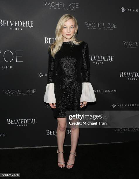 Emily Kinney attends the Rachel Zoe Fall 2017 LA presentation held at The Jeremy Hotel on February 5, 2018 in West Hollywood, California.