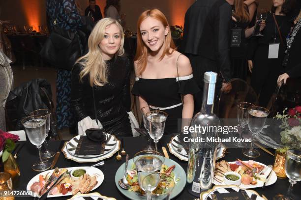 Emily Kinney and Daisy Clementine Smith celebrate with Belvedere Vodka at the Rachel Zoe Fall 2018 Presentation in Los Angeles, CA.