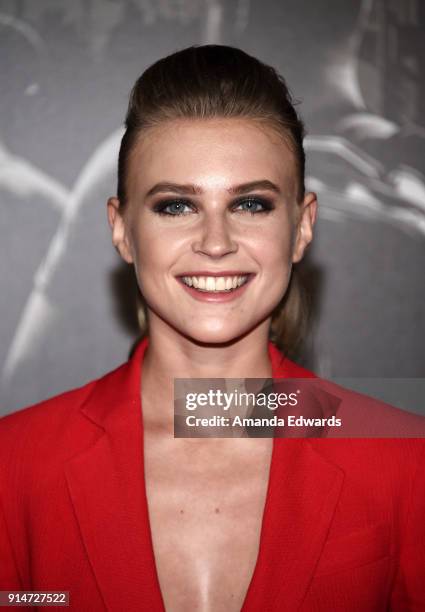 Actress Jeanne Goursaud arrives at the premiere of Warner Bros. Pictures' "The 15:17 To Paris" at Warner Bros. Studios on February 5, 2018 in...