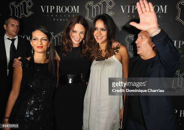 Alessandra Moschillo, Asia Argento, guest and Saverio Moschillo attend the John Richmond VIP Room party as part of the Paris Womenswear Fashion Week...