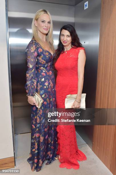 Molly Sims and Shiva Rose attend Rachel Zoe Fall 2018 LA Presentation on February 5, 2018 at The Jeremy Hotel in West Hollywood, California.