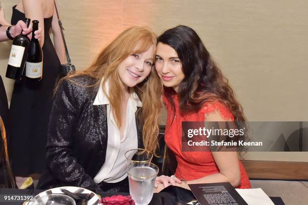 Kimberly Muller and Shiva Rose attend Rachel Zoe Fall 2018 LA Presentation on February 5, 2018 at The Jeremy Hotel in West Hollywood, California.