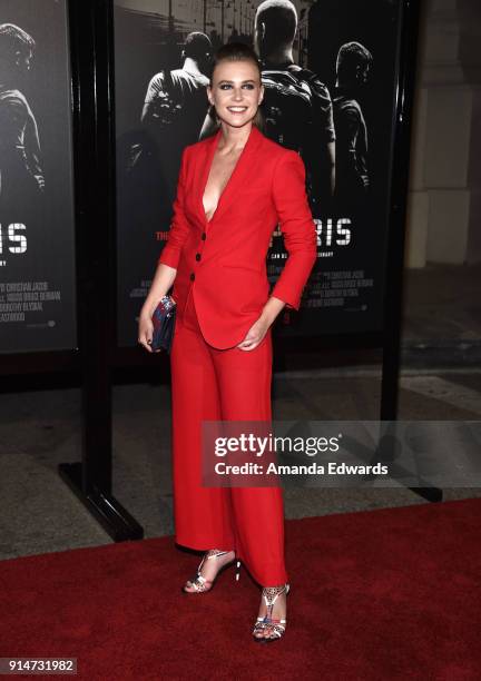Actress Jeanne Goursaud arrives at the premiere of Warner Bros. Pictures' "The 15:17 To Paris" at Warner Bros. Studios on February 5, 2018 in...