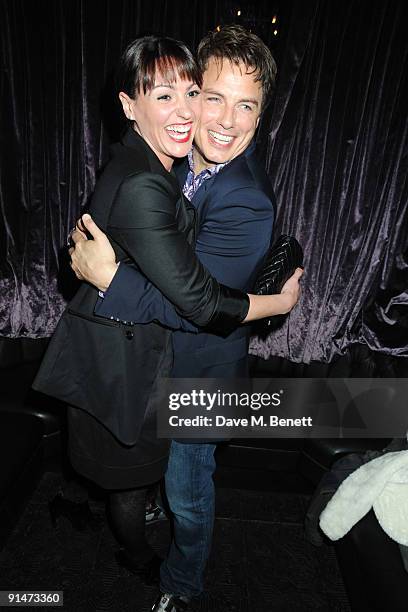 John Barrowman and guest attend the press night for La Cage Aux Folles at the Playhouse Theatre on October 5, 2009 in London, England.