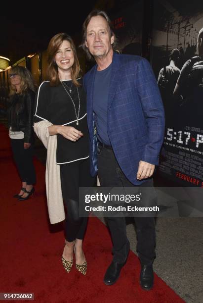 Sam Sorbo and Kevin Sorbo arrive at the premiere of Warner Bros. Pictures' "The 15:17 to Paris" at Warner Bros. Studios on February 5, 2018 in...