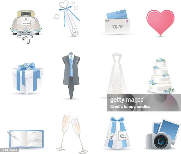 bildbanksillustrationer, clip art samt tecknat material och ikoner med wedding icons - pink toy cars