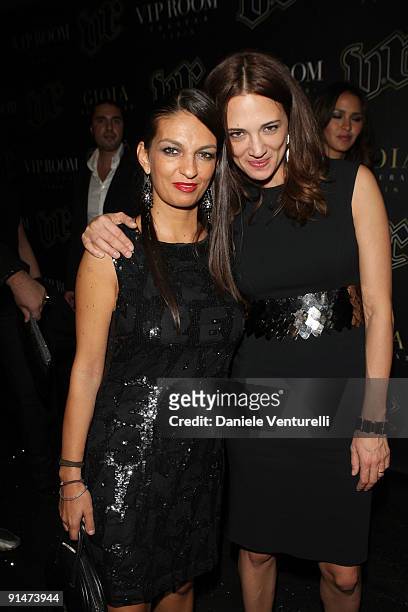 Alessandra Moschillo and Asia Argento attend the John Richmond Party as part of the Paris Womenswear Fashion Week Spring/Summer 2010 at the VIP Room...