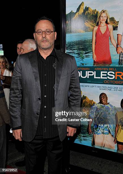 Actor Jean Reno arrives at the Los Angeles premiere of "Couples Retreat" held the Mann's Village Theatre on October 5, 2009 in Westwood, Los Angeles,...