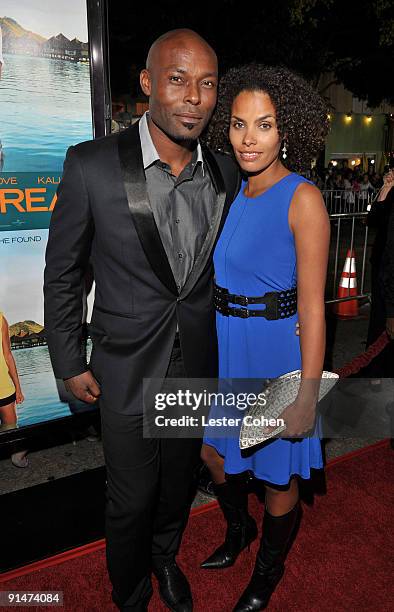 Actor Jimmy Jean-Louis and Evelyn Jean-Louis arrive at the Los Angeles premiere of "Couples Retreat" held the Mann's Village Theatre on October 5,...