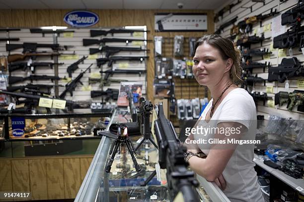 Gina Brewer, the manager Texas Gun, one of the 6,700 gun dealers located near the 2,000 miles long U.S.-Mexico border, insists that she has not sold...