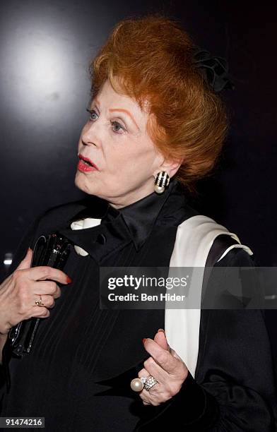 Actress Arlene Dahl attends the "Designing Woman" AMPAS screening at the Academy Theater at Lighthouse International on October 5, 2009 in New York...