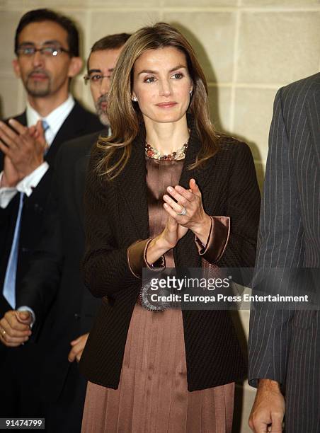 Princess Letizia visit the new Heaquarters Of National Hispanic Cultural Center at Cervantes Institute on October 5, 2009 in Albuquerque, New Mexico.
