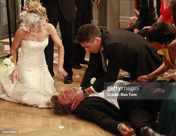 Kirsten Storms , John J. York , Jason Thompson and Kimberly McCullough in a scene that airs the week of September 28, 2009 on Disney General...