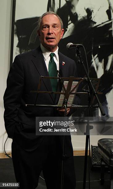 Mayor Michael Bloomberg attends the 2nd annual benefit event for the Ali Forney Center at the Chelsea Art Museum on October 5, 2009 in New York City.